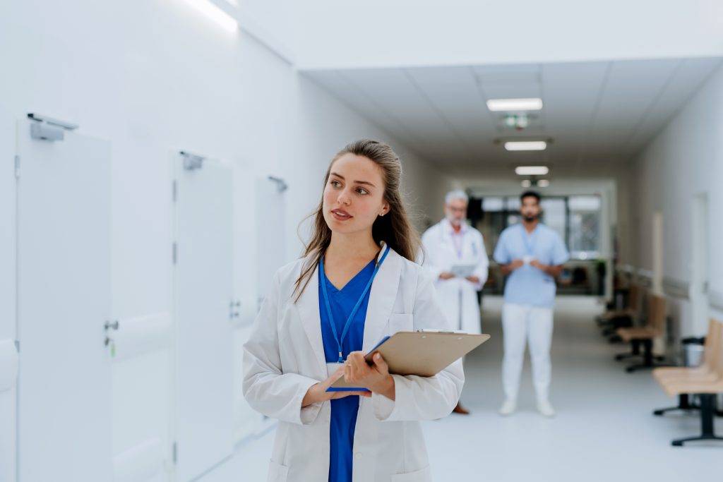 portrait of young woman doctor a