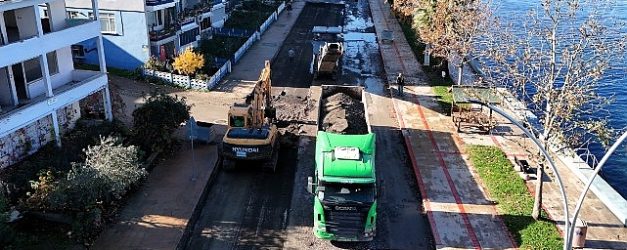 golcuk halidere sahil caddesine kapsamli yenileme