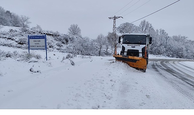 inegol belediyesi karla mucadelede 24 saat sahada