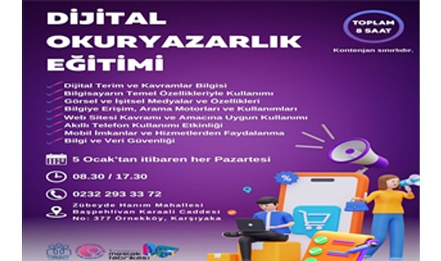 kadinlar icin dijital okuryazarlik egitimi basliyor