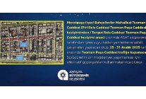 teoman pasa caddesinin bir kismi bir hafta trafige kapatilacak