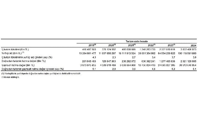 turizm uydu hesabi 2024